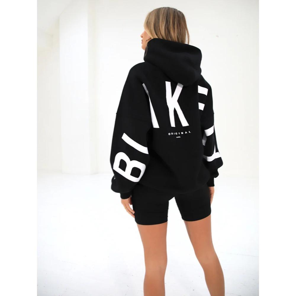 Women's Crew Neck Long Sleeve Letter Printed Oversized Sweatshirt Casual Top