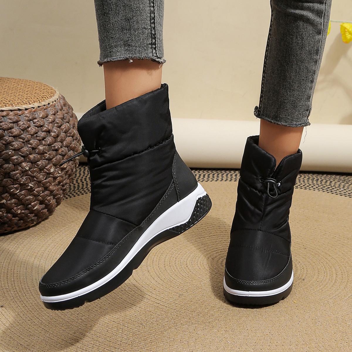 

Большие размеры зимние женские сапоги бархатные теплые короткие сапоги хлопковые туфли женские импортные водонепроницаемые туфли на танкетке с рукавом для стола женские туфли 36 чёрный