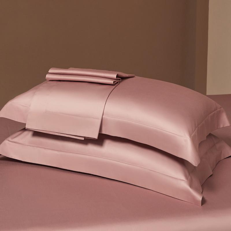 Premium Long-Staple Cotton Pillowcase Set - 100% Pure Cotton, Solid Color, 48x74cm (2-Pack)
