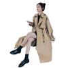 Women's Petite British Style Trench Coat - Mid-Length, Loose Fit, Spring/Autumn 2025 Collection