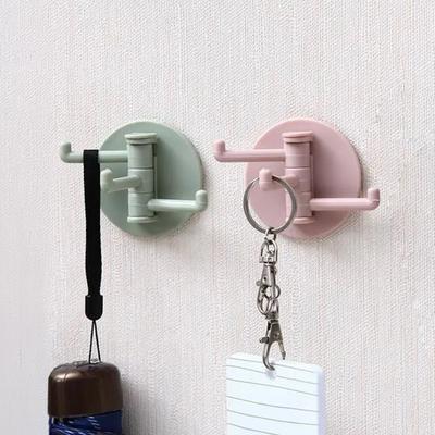 12 Stück Wandhaken, mit 3-Arm-Drehdesign, Selbstklebender wasserdichter Organizer, Starke tragfähige Haken für Badezimmer Küche