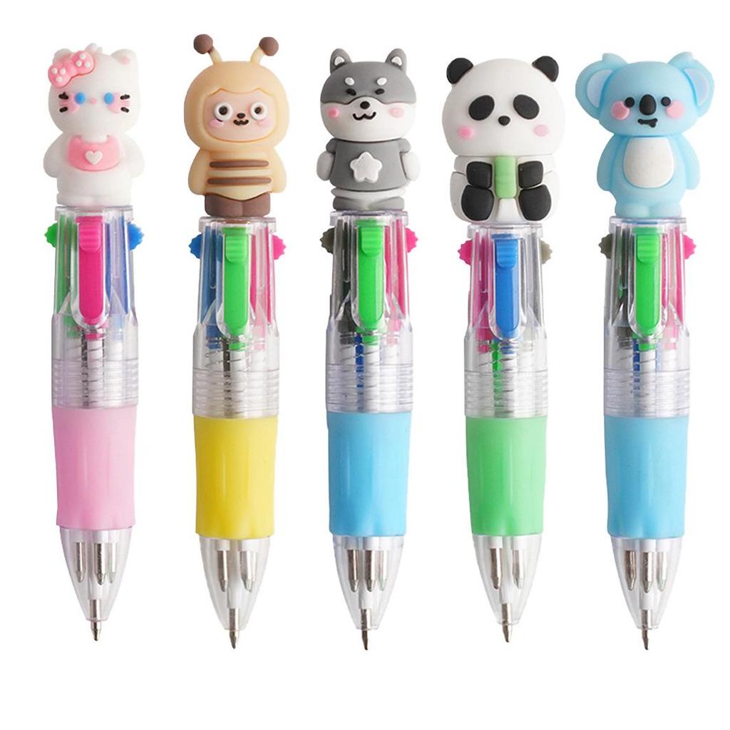 Cross-Border Halloween Cartoon Multi-Color Mini Ballpoint Pen - Cute Four-Color Stationery for Students