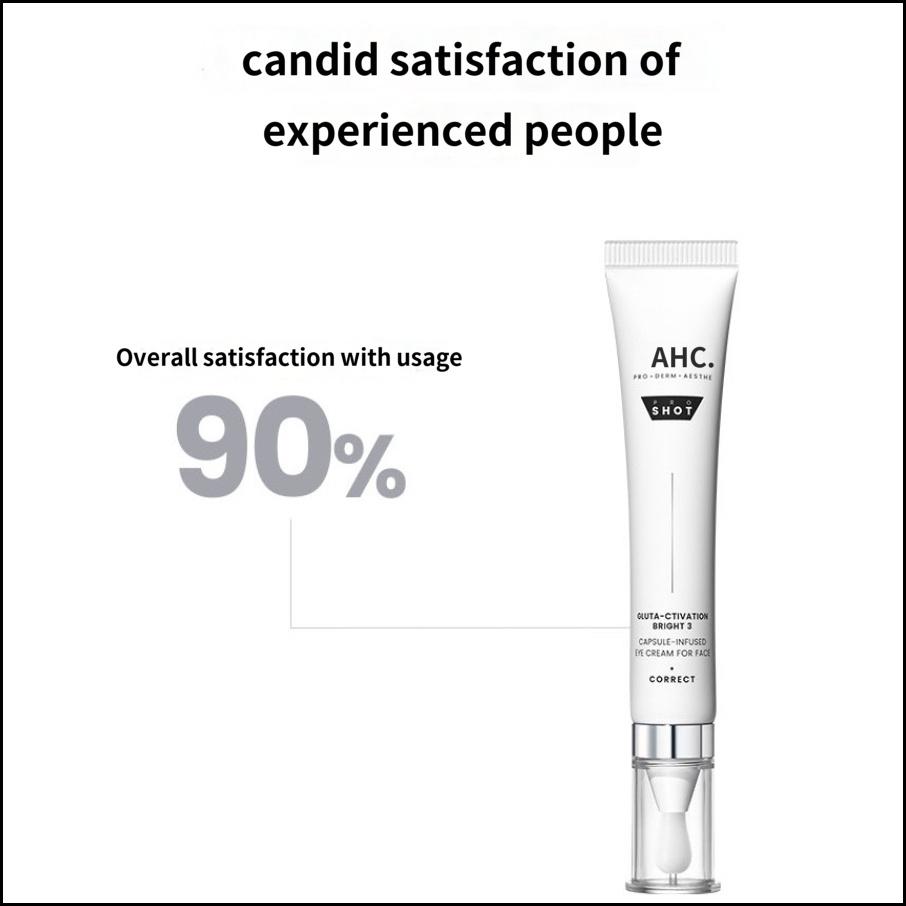 AHC Pro Shot Gluta Aktivierung Bright 3 Kapsel Infundierte Augencreme 30ml – Aufhellende Duale Augen- & Gesichtscreme