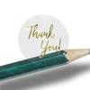 50-500Pcs Labels 1Inch Clear Gold Foil Thank You Stickers For Wedding Pretty Gift Cards Envelope Sealing Label Stickers