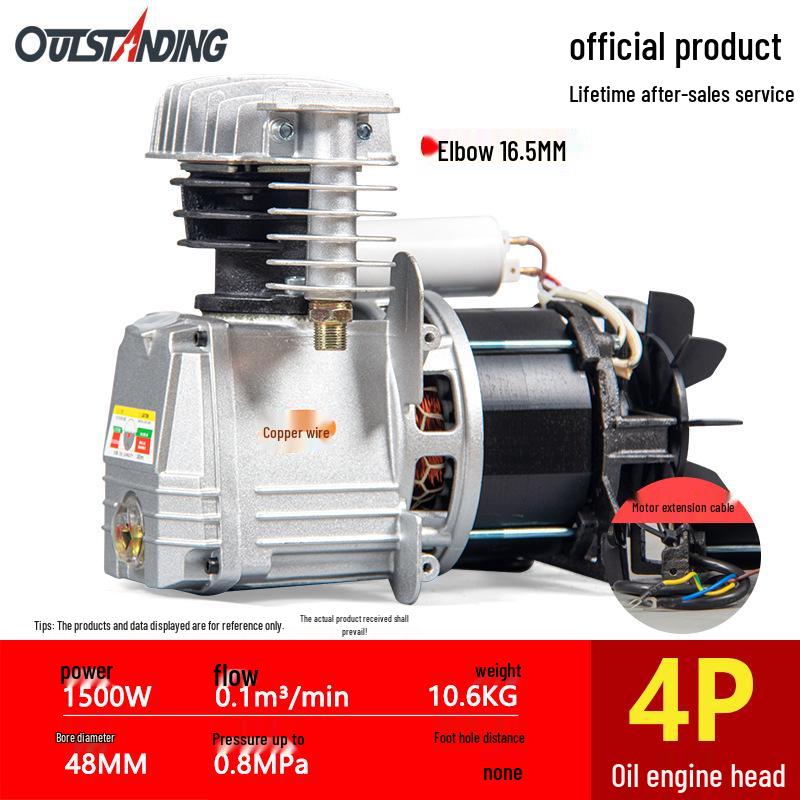 Aotusi Silent Oil-Free Air Compressor Pump Head 550W-1500W
