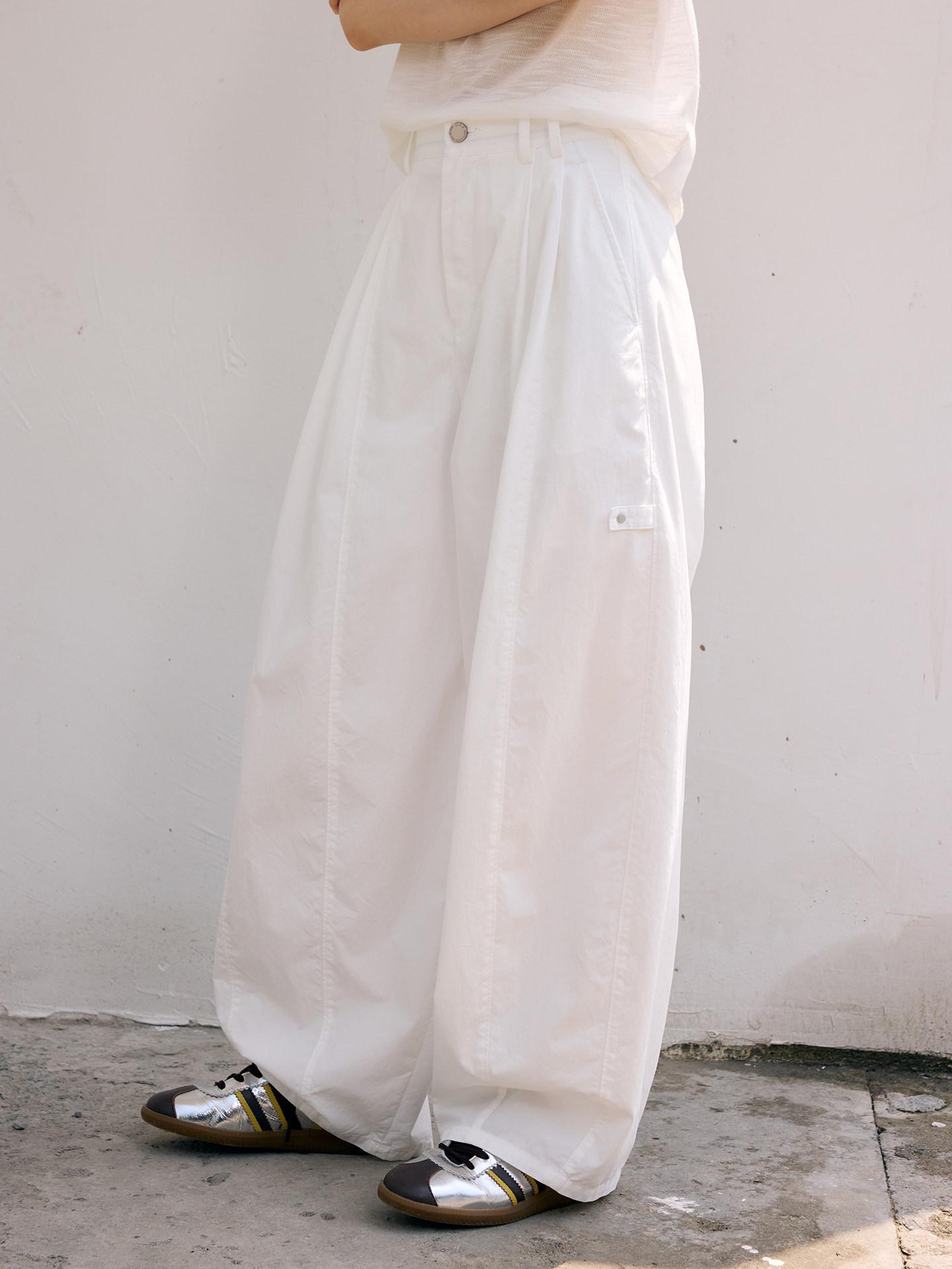 

Deer & Birds Two-Tone Loose Cargo Pants L (recommended 57.5-65 kg) кремовый/белый