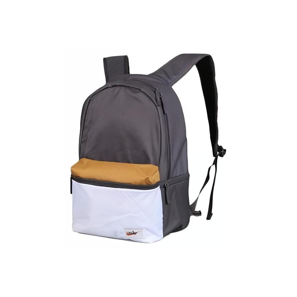 Nike Heritage Logo Zipper Backpack Unisex Backpacks Lightning-Gray Light-Purple BA4990-082