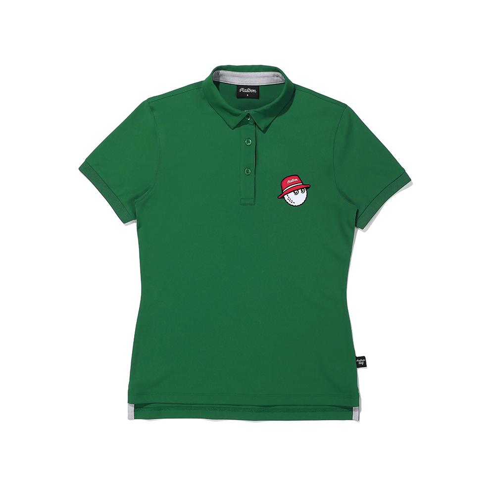 MALBON GOLF Bucket Point Polo Shirt Green (Woman)