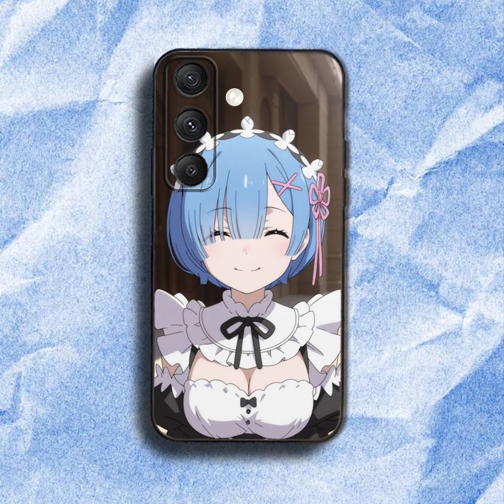 

Rem R-Re Z-Zero-S Anime Phone Case For Samsung S 25,24,23,22,30,21,10,9,Ultra,Plus,Lite,FE,4,5G Black Soft Case Samsung S21fe