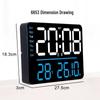 Multi-functional LED Wall Clock with Thermometer & Hygrometer - Large Display for Living Room