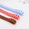 Handmade Woolen Yarn Ribbon Red Green Stripe Ribbon Christmas Knitting Ribbon  Gift Wrapping