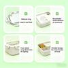 1Pcs Bento Box Leak Proof Lunch Box with Compartment Bento Box Microwave Safe Heating for Office Workers Lunch Containers