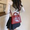 2025 Spring and Summer New Niche Design Messenger Handbag High Value Simple Foreign Style Solid Color Transparent Small Square Bag