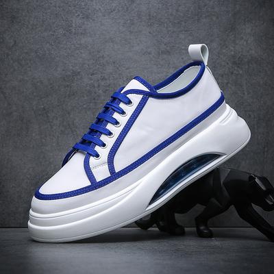 Men's Shoes Autumn Board Shoes Color Matching Literary Air Cushion Soft Sole Fashion Trend Shoes Young Personality Matching Wenzhou
