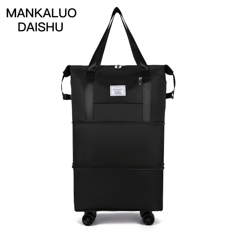 Large Capacity Multifunctional Trolley Handbag: Portable Travel, Business Trip & Maternity Storage Solution with Removable Wheels