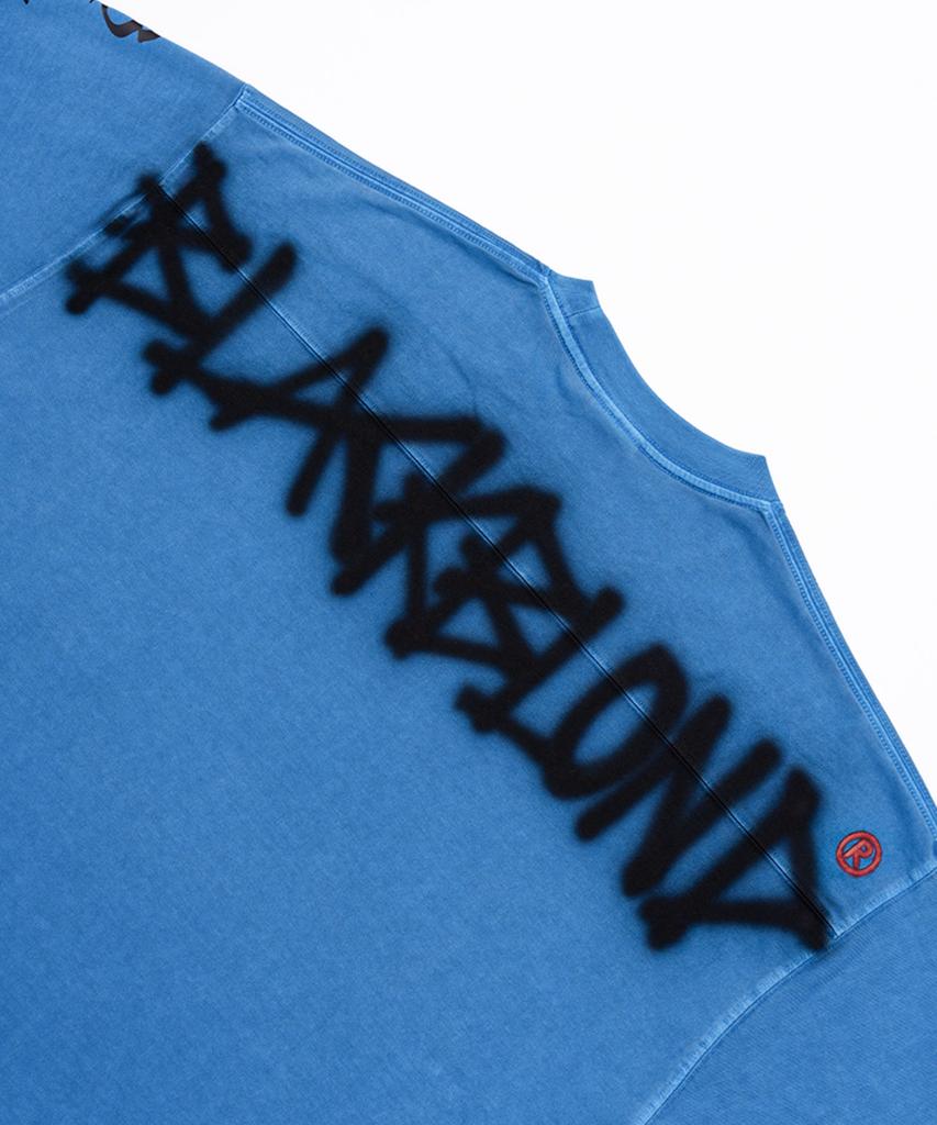 BLACKBLOND Vividi Chaos Patch Pigment Long Sleeve Tee (Ocean Blue)