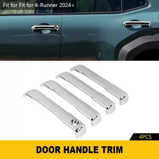 4xChrome Exterior Door Handle Shell Accessories Cover Trim Set For 4Runner 2025+