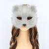 Plush Animal Cats Face Mask Furry Animal Half Face Mask for Men Women Masquerade Halloween Cosplay Costume Accessory
