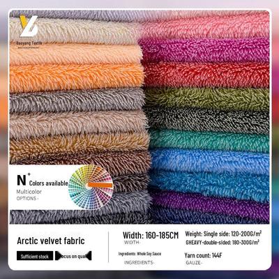 144F Arctic Kadife Polyester Kumaş - Ev Tekstili, Giysi, Oyuncak, Eşarp için 180g, Örme Kadife