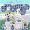 Farolillos de Papel Temáticos de Porcelana Qinghua Para Decoraciones de Bodas y Decoración de Habitaciones Infantiles