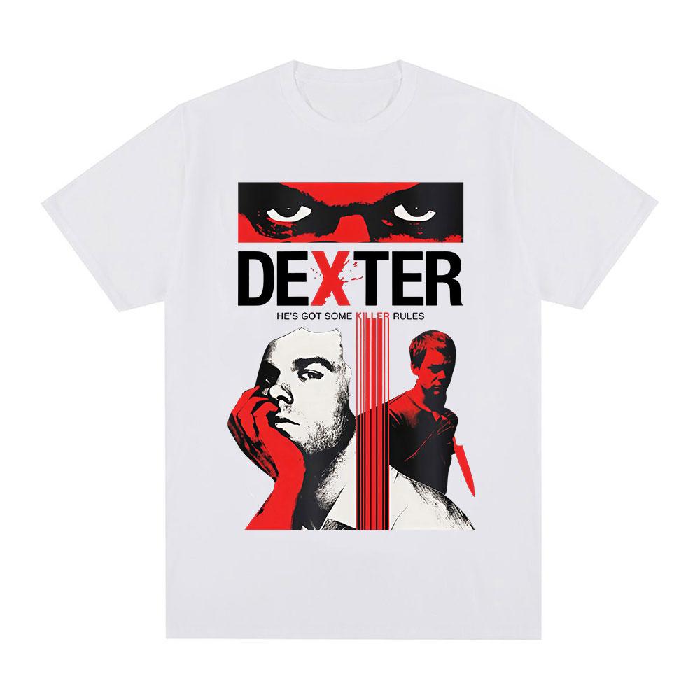 TV Play Dexter Morgan Eyes T-shirts Men Women Clothing Casual Cotton Short Sleeves Oversized T Shirts Fashion Hip Hop Tee Shirt