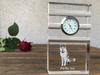Akita, Akita Inu - Glasuhr mit Foto, Foto eines Hundes in Kristall, personalisierte Schreibtischuhr von der Marke Art-Dog