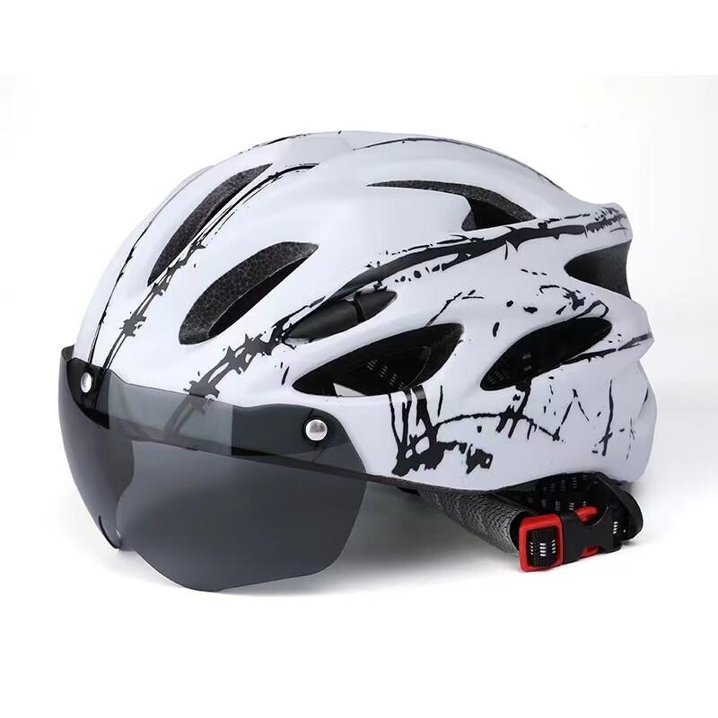 Lishi Adult Cycling Helmet with Integrated Goggles Universal