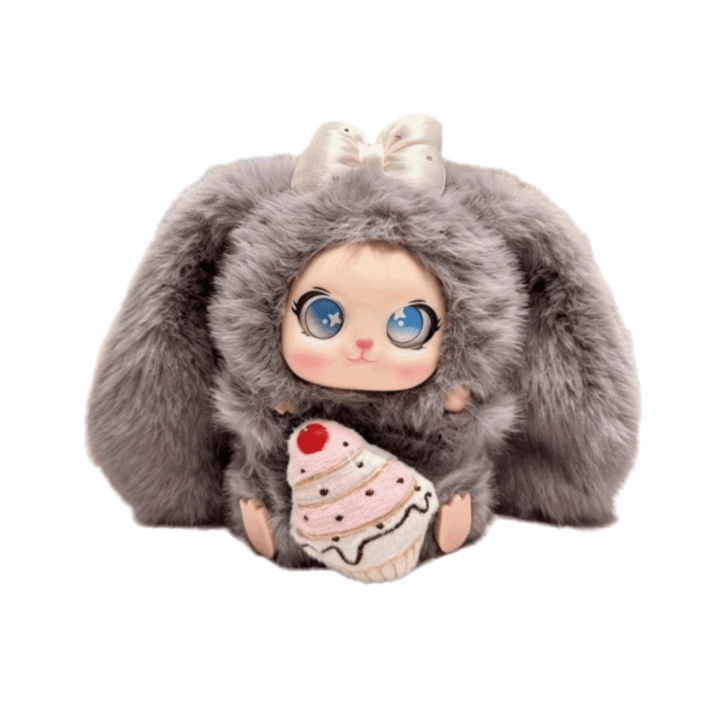 Big Ear Rabbit Plush Keychain Ornaments Car Key Ring Cute Bunny Doll Pendant Gift For Girls