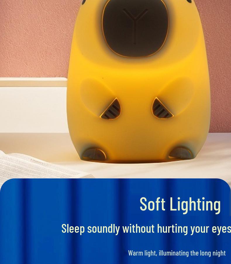 Capybara Silicone Night Light: Bedside Sleep Companion