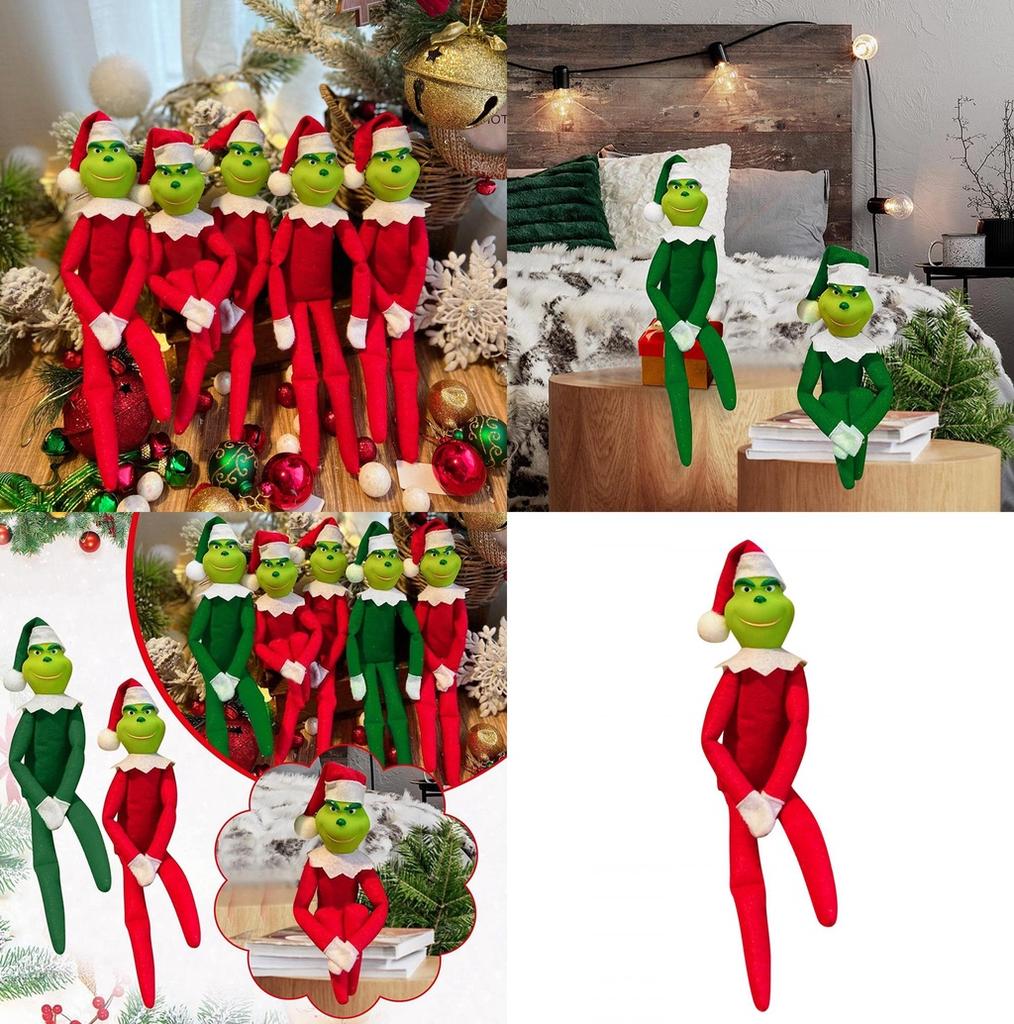 Décorations de poupée Grinch de Noël Douces Confortables Et Parfaites Comme Ornements et Cadeaux de Fête