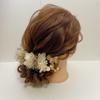 Dried Flower Hair White and Japanese Hair Accessory Ornament, Gold, Headpiece, Coming-of-Age Ceremony, Wedding, Clothing, Baby's Breath, Furisode,