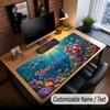 Fish Ocean Theme Custom Mouse Pad Personalized With Name Text Customized Desk Mat For Office Home Decor