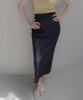 Memua Pin St Summer Cool Long Skirt (Navy)