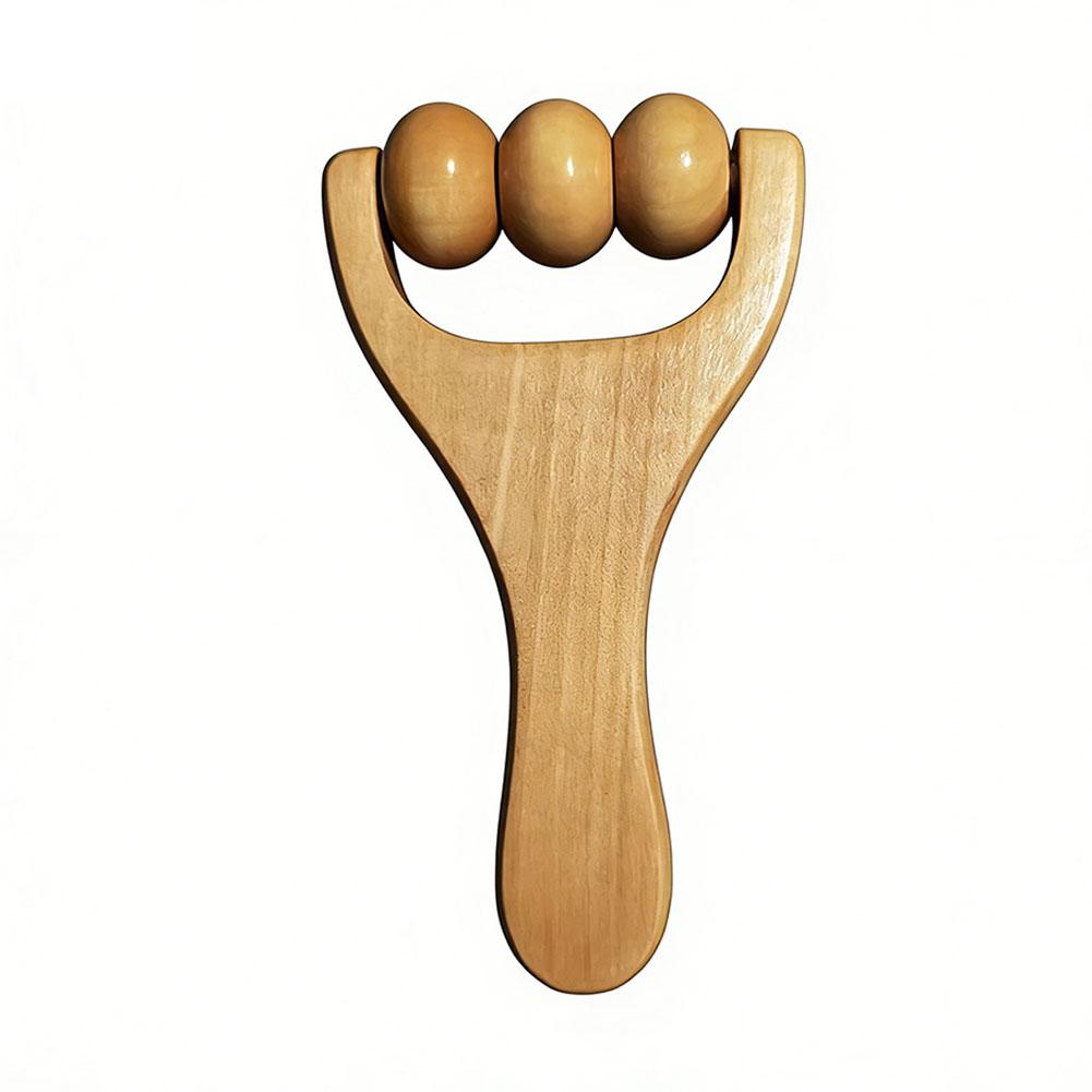 Wooden Roller Massager Therapy Body Massager Face Shoulder Neck Hand Push Rolling Massager Body Soothing Relaxing Massage Tools