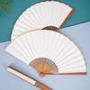 Antique-Style Chinese Bamboo Xuan Paper Fan for Dance & Ads