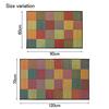 IKEHIKO Igusa Entrance Mat, Made in Japan, F Colorful Block Pattern, 70x120cm, Red, #8819270