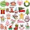 Christmas Embroidery Cloth Sticker Pink Santa Computer Embroidery Label Snowman Polar Bear Patch Sticker Ironing Embroidery Stamp