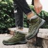 TUINANLE New Trend Men's High-Top Non-Slip Hiking Shoes Hiking Outdoor Wear-Resistant Platform Travel Boots