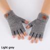 Label Winter Warm Elastic Half Finger Mittens Knitted Alpaca Wool Driving Gloves Fingerless Gloves