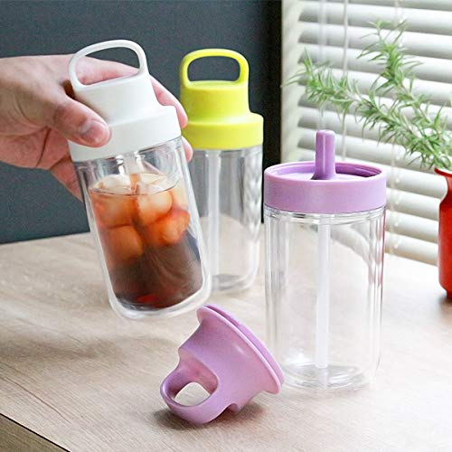 KINTO Too Go Bottle 360ml Yellow with Straw Lightweight Water Bottle Dishwasher Safe Double Structure 20062