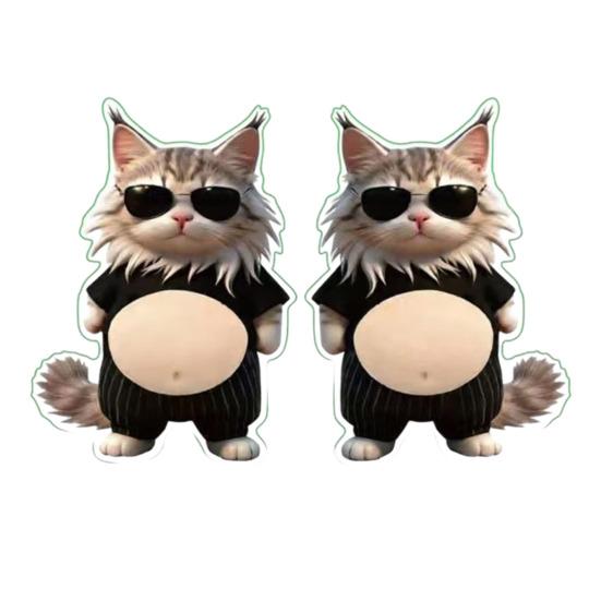 

1 Pair Elastic Belly Animal Sticker Anxiety Stress Relief Fat Tummy Dog Cat Horse Decal Pinch Silicone Belly Animal Anti-collision Sticker C