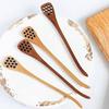 Brown Honey Dippers, Handmade Spoon Stirrer, Long Handle Honey Dipper Mixing Stick, Wooden Honey Dipper, Handmade Honey Drizzler for Kitchen and