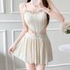 Girls 'time Swimming Clothes Women's Seaside Vacation Hot Models High-end One-piece Conservative Covering Meat