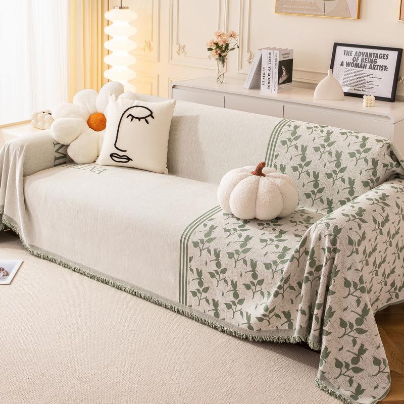 American Light Luxury Style Sofa Towel Cover Cloth Sofa Cushion Four Seasons Universal High Sense Chenille Full Covered Cover