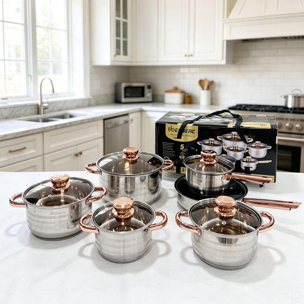 12-Piece Stainless Steel Cookware Set: Thickened Stockpot, Non-stick Frying Pan, Hot Pot, and Special Pot