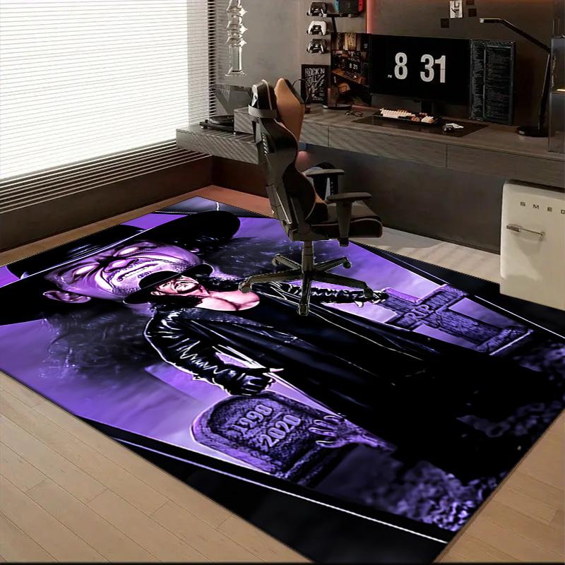 Moonlit Graveyard Undertaker Rug for Living Room, Game Rooms, Office, Bedroom, Office Floor Mat Playful Design, Fan Gifts Christmas Decor