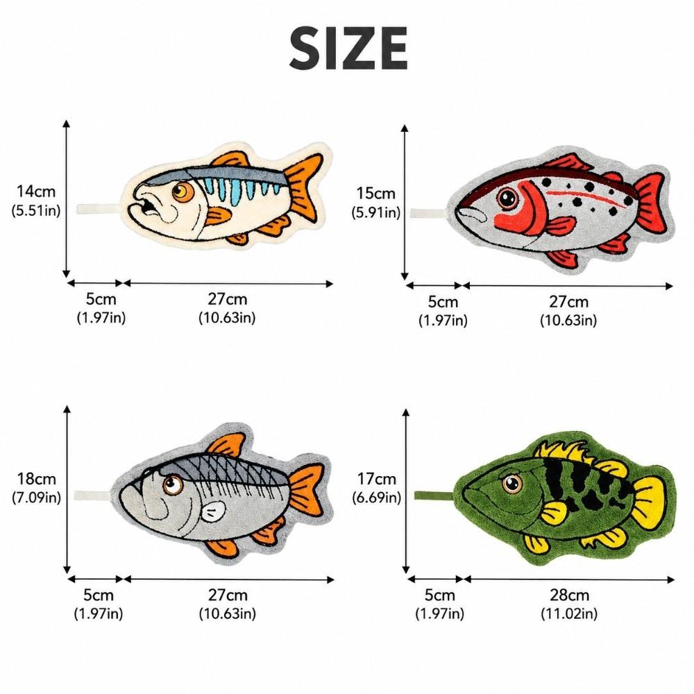 Hanging Lure Fishing Wipe Cloth Absorbent Fish Shaped Towel Fishing Hand Towel Outdoor,Kitchen Etc