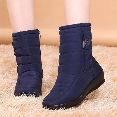 Winter Women Boots  New Ankle Boots For Women Winter Shoes Warm Fur Low Heel Flat Snow Boot Waterproof Anti -Slip Botas Mujer