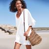 Caftan de plajă bikini cu decolteu în V din bumbac bambus european-american - Haine de plajă de vacanță cu protecție solară
