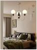 Mid-Century Magic Bean Solid Wood Chandelier: French Retro Light for Living Room or Bedroom.